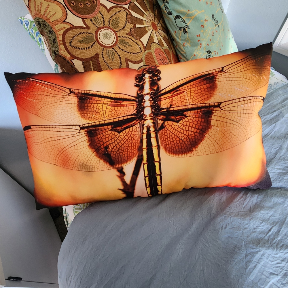 Dragonfly Lumbar Pillow- Brand New and perfect for a holiday gift - Picture 4 of 4